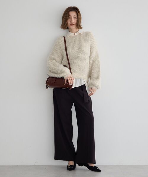 セール】ラメシャギーボートネックニット（ニット/セーター）｜YECCA