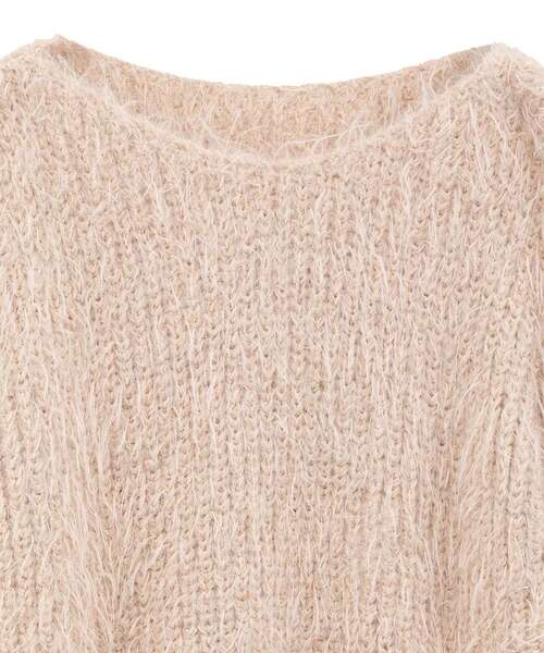 YECCA VECCA(イェッカヴェッカ)の「ラメシャギーボートネックニット(ニット/セーター・レディース・ライトベージュ/ピンク/ブルー・FREE)」の11枚目の写真