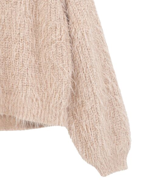 YECCA VECCA(イェッカヴェッカ)の「ラメシャギーボートネックニット(ニット/セーター・レディース・ライトベージュ/ピンク/ブルー・FREE)」の10枚目の写真