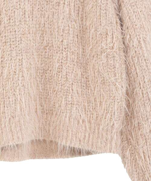 YECCA VECCA(イェッカヴェッカ)の「ラメシャギーボートネックニット(ニット/セーター・レディース・ライトベージュ/ピンク/ブルー・FREE)」の9枚目の写真