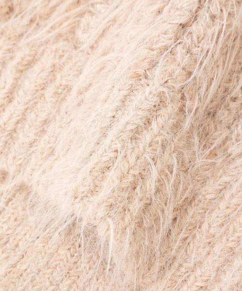 YECCA VECCA(イェッカヴェッカ)の「ラメシャギーボートネックニット(ニット/セーター・レディース・ライトベージュ/ピンク/ブルー・FREE)」の7枚目の写真