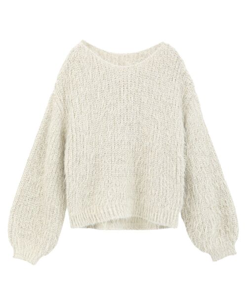 YECCA VECCA(イェッカヴェッカ)の「ラメシャギーボートネックニット(ニット/セーター・レディース・ライトベージュ/ピンク/ブルー・FREE)」の5枚目の写真