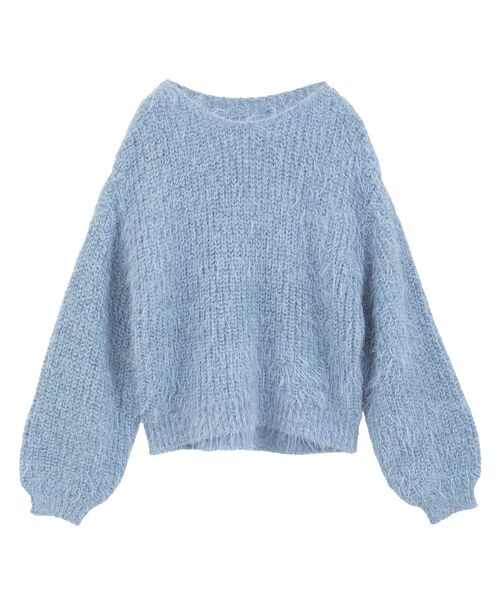 YECCA VECCA(イェッカヴェッカ)の「ラメシャギーボートネックニット(ニット/セーター・レディース・ライトベージュ/ピンク/ブルー・FREE)」の4枚目の写真