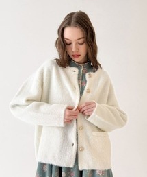 F i.n.t | ゴールド釦コクーンシャギーニットカーディガン(カーディガン/ボレロ)