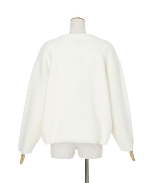 F i.n.t（フィント）の「ゴールド釦コクーンシャギーニットカーディガン（カーディガン/ボレロ・レディース・オフホワイト/ライトグレー/ミント・FREE）」の21枚目の写真