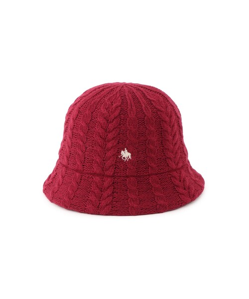 Jayro(ジャイロ)の「POLO BCSケーブルニットハット(ハット・レディース・ホワイト系その他2/ブルー/チャコールグレー/レッド・FREE)」の4枚目の写真