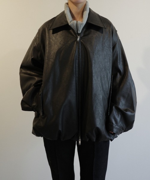 CLANE FAKE LEATHER BALLOON JACKET（ブルゾン）｜CLANE（クラネ）の