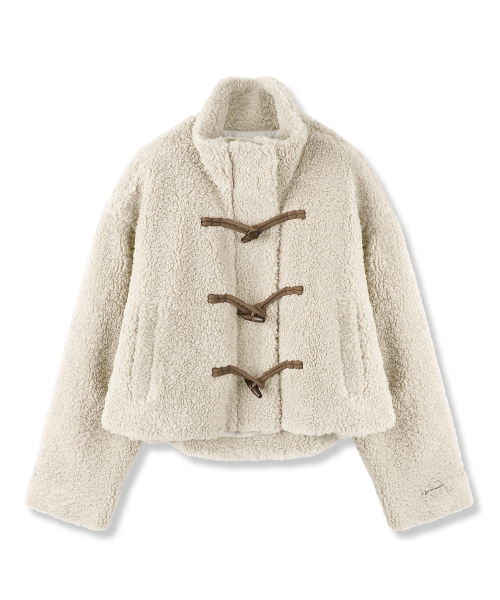 AVANDRESS(アバンドレス )の「Fuzzy Cropped Duffle Jacket IVORY(ムートンコート・レディース・アイボリー・MEDIUM/SMALL)」の4枚目の写真