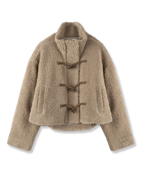 AVANDRESS(アバンドレス )の「Fuzzy Cropped Duffle Jacket IVORY(ムートンコート・レディース・アイボリー・MEDIUM/SMALL)」の5枚目の写真