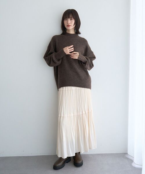 イェッカ ヴェッカ（YECCA VECCA）/ランダムプリーツサテンマーメイドスカート ランダムプリーツサテンマーメイドスカート（スカート）｜YECCA VECCA