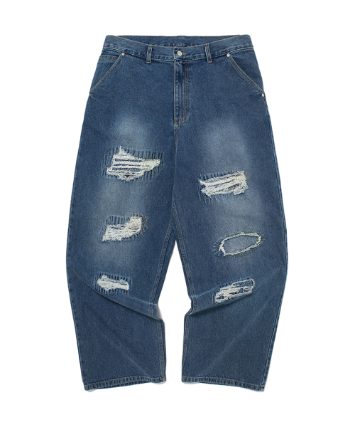 WKNDRS(ウィーキャンドース)の「STITCH DISTRESSED PANTS (DENIM)(デニムパンツ・レディース・その他・LARGE/X-LARGE/SMALL/MEDIUM)」の1枚目の写真