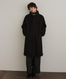 ボア コート ロング」に該当するブラック/黒色系のファッション通販