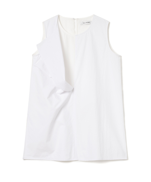 MILLO WOMEN（ミロウーマン）の「ダブルレイヤースリーブレスシャツ[ホワイト]（シャツ/ブラウス・レディース・その他・SMALL/MEDIUM）」の2枚目の写真