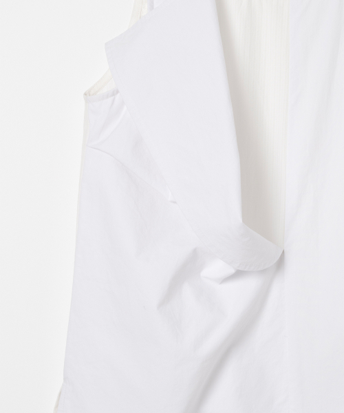 MILLO WOMEN（ミロウーマン）の「ダブルレイヤースリーブレスシャツ[ホワイト]（シャツ/ブラウス・レディース・その他・SMALL/MEDIUM）」の5枚目の写真