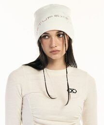 SETUP-EXE（セットアップイーエックスイー）の「Star red lettering hotfix Beanie [Ivory]（ニットキャップ/ビーニー）」