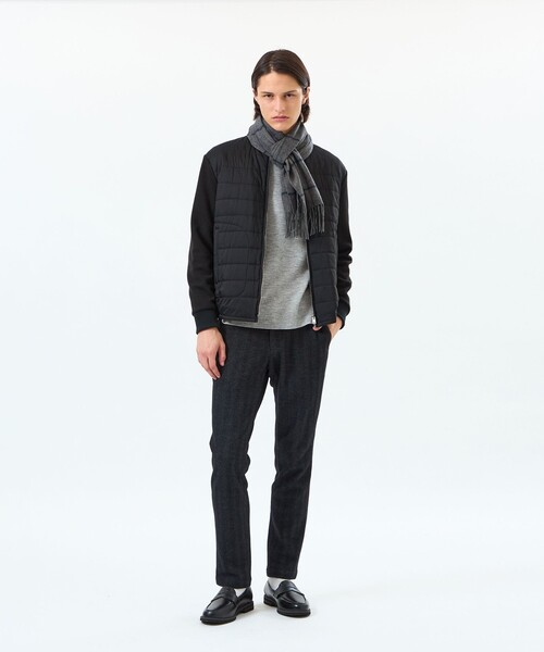 MACKINTOSH PHILOSOPHY（ﾏｯｷﾝﾄｯｼｭ ﾌｨﾛｿﾌｨｰ）の「ウォッシャブルウールカシミヤ ブリティッシュチェックマフラー（ストール/ショール・メンズ・グレー・FREE）」の3枚目の写真