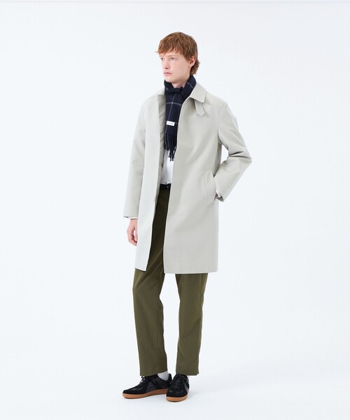 MACKINTOSH PHILOSOPHY（ﾏｯｷﾝﾄｯｼｭ ﾌｨﾛｿﾌｨｰ）の「ウォッシャブルウールカシミヤ ブリティッシュチェックマフラー（ストール/ショール・メンズ・グレー・FREE）」の4枚目の写真