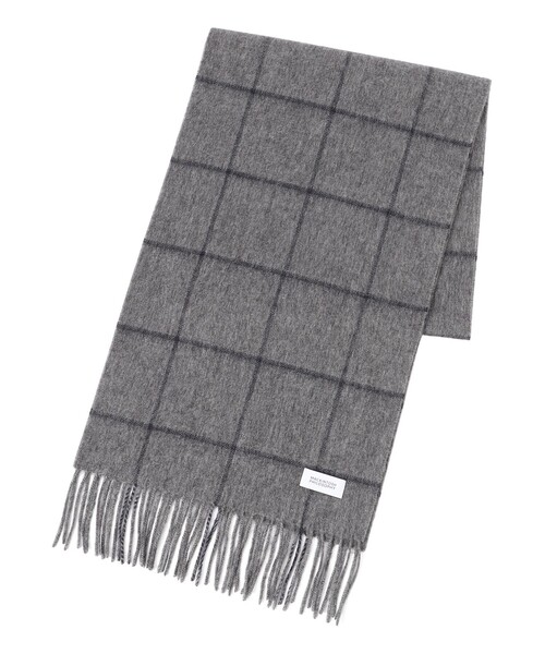 MACKINTOSH PHILOSOPHY（ﾏｯｷﾝﾄｯｼｭ ﾌｨﾛｿﾌｨｰ）の「ウォッシャブルウールカシミヤ ブリティッシュチェックマフラー（ストール/ショール・メンズ・グレー・FREE）」の8枚目の写真