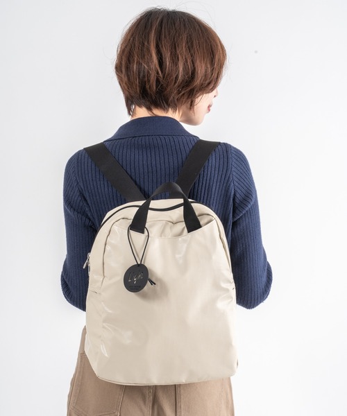 Jack Gomme(ジャックゴム)の「【JACK GOMME/ジャックゴム】バックパック リュック LAMI(ショルダーバッグ・レディース・ブラック/シルバー/モカ/インディゴブルー/アイボリー/ライトブルー/ワインレッド・FREE)」の2枚目の写真