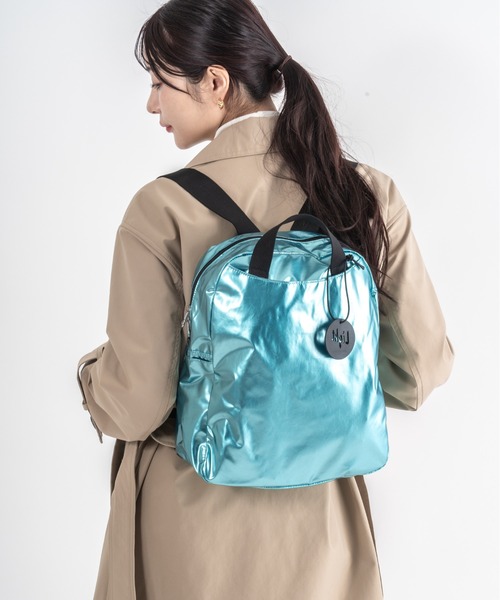Jack Gomme(ジャックゴム)の「【JACK GOMME/ジャックゴム】バックパック リュック LAMI(バックパック/リュック・レディース・ブラック/シルバー/モカ/インディゴブルー/アイボリー/ライトブルー/ワインレッド/ゴールド/カーキ/ホワイト/イエロー・FREE)」の19枚目の写真