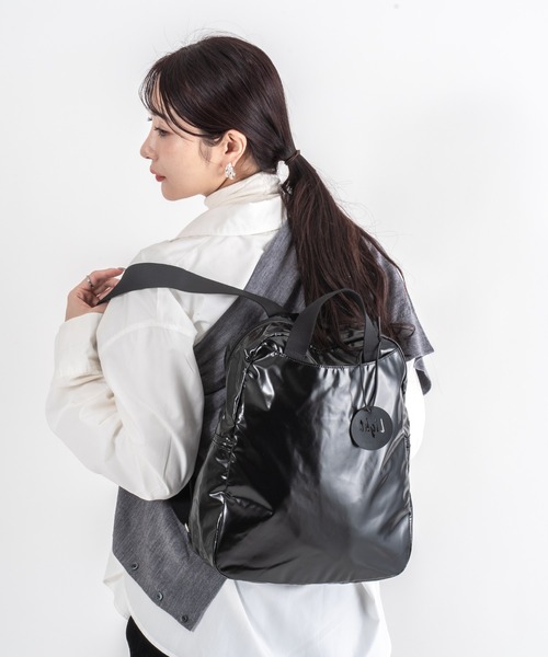 Jack Gomme(ジャックゴム)の「【JACK GOMME/ジャックゴム】バックパック リュック LAMI(バックパック/リュック・レディース・ブラック/シルバー/モカ/インディゴブルー/アイボリー/ライトブルー/ワインレッド/ゴールド/カーキ/ホワイト/イエロー・FREE)」の15枚目の写真