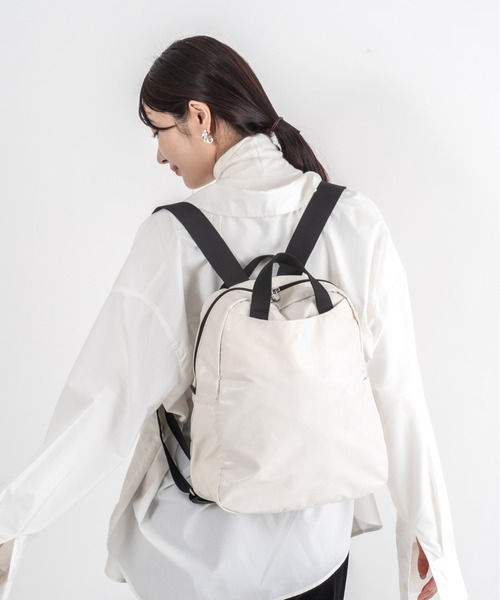 Jack Gomme(ジャックゴム)の「【JACK GOMME/ジャックゴム】バックパック リュック LAMI(ショルダーバッグ・レディース・ブラック/シルバー/モカ/インディゴブルー/アイボリー/ライトブルー/ワインレッド・FREE)」の11枚目の写真