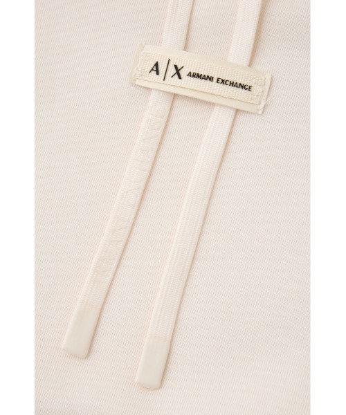 ARMANI EXCHANGE(アルマーニエクスチェンジ)の「ロゴラベル フーデッドスウェットプルオーバー(パーカー・レディース・アイボリー/ブラック・SMALL)」の9枚目の写真