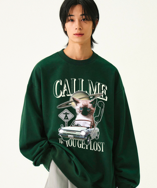GRAVER（グレーバー）の「[ユニセックス]CALL-ME スウェット_グリーン（スウェット・レディース・ダークグリーン・X-LARGE/SMALL/MEDIUM/LARGE）」の3枚目の写真