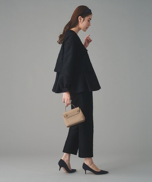 UNITED ARROWS（ユナイテッドアローズ）の「フラワー カットジャガード コンビブラウス（シャツ/ブラウス・レディース・ネイビー・FREE）」の6枚目の写真