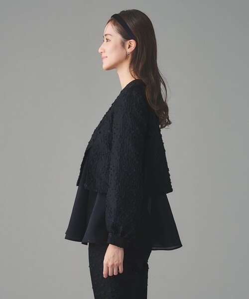 UNITED ARROWS（ユナイテッドアローズ）の「フラワー カットジャガード コンビブラウス（シャツ/ブラウス・レディース・ネイビー・FREE）」の11枚目の写真