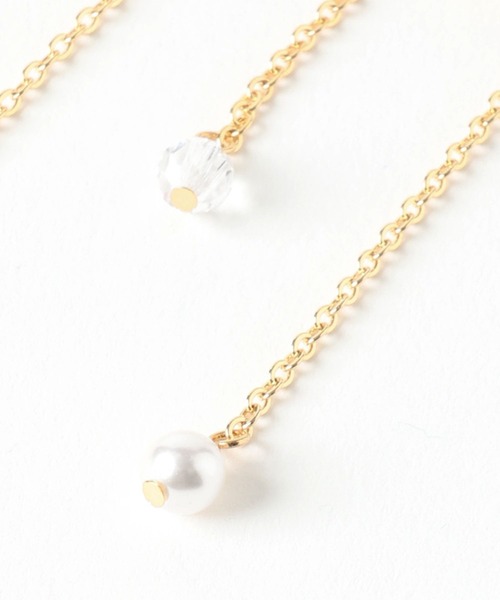 Andemiu（アンデミュウ）の「スワロフスキーパールイヤリング609848（イヤリング・レディース・ベージュ・FREE）」の2枚目の写真