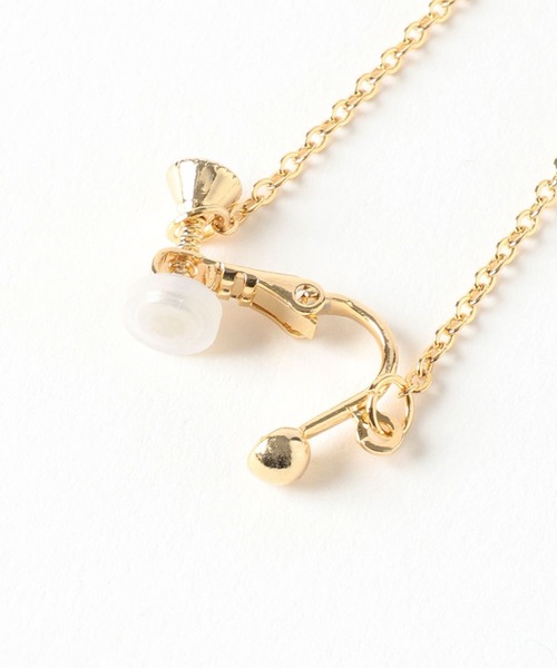 Andemiu（アンデミュウ）の「スワロフスキーパールイヤリング609848（イヤリング・レディース・ベージュ・FREE）」の4枚目の写真