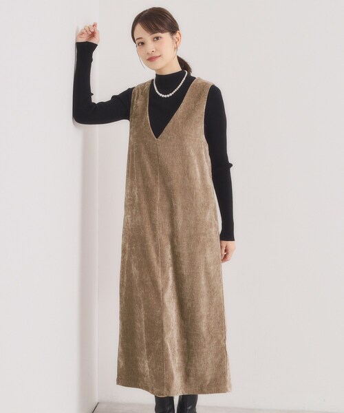 ITS'DEMO(イッツデモ)の「【手洗い可】ベロアジャンスカ(ワンピース・レディース・チャコールグレー/ブラック/ブラウン系・00)」の3枚目の写真