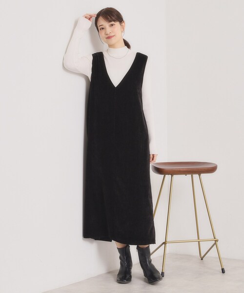 ITS'DEMO(イッツデモ)の「【手洗い可】ベロアジャンスカ(ワンピース・レディース・チャコールグレー/ブラック/ブラウン系・00)」の10枚目の写真