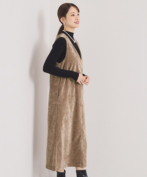 ITS'DEMO(イッツデモ)の「【手洗い可】ベロアジャンスカ(ワンピース・レディース・チャコールグレー/ブラック/ブラウン系・00)」の12枚目の写真