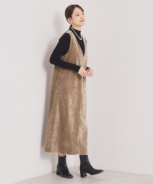 ITS'DEMO(イッツデモ)の「【手洗い可】ベロアジャンスカ(ワンピース・レディース・チャコールグレー/ブラック/ブラウン系・00)」の13枚目の写真