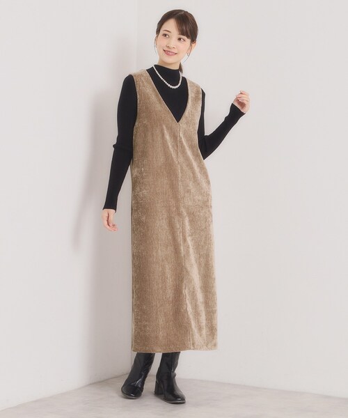 ITS'DEMO(イッツデモ)の「【手洗い可】ベロアジャンスカ(ワンピース・レディース・チャコールグレー/ブラック/ブラウン系・00)」の14枚目の写真