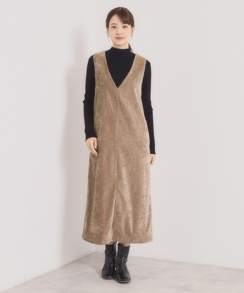 ITS'DEMO(イッツデモ)の「【手洗い可】ベロアジャンスカ(ワンピース・レディース・チャコールグレー/ブラック/ブラウン系・00)」の16枚目の写真