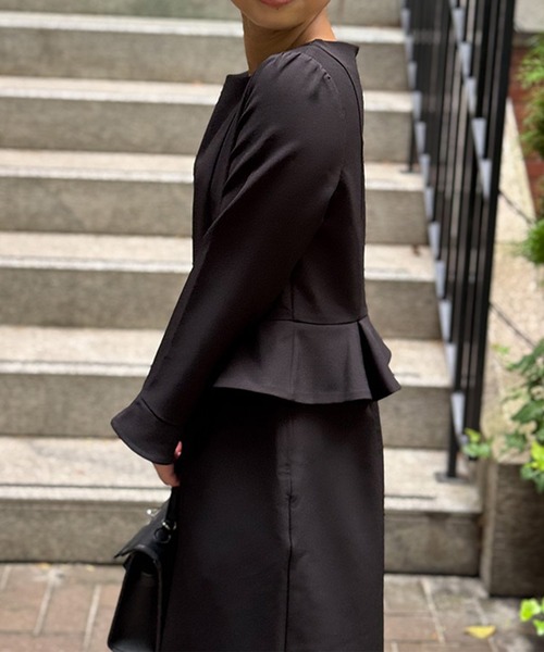 ST.ROONEY(セントルーニー)の「ペプラムマーメイドワンピース【低身長・小柄女性向け】(ワンピース・レディース・ブラック/ネイビー・XS)」の11枚目の写真