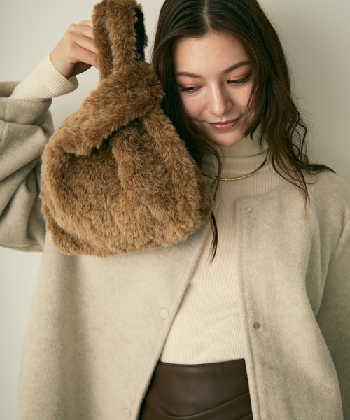 Lunea(ルネア)の「ファーミニトートバッグ(トートバッグ・レディース・ベージュ/ブラウン・FREE)」の1枚目の写真