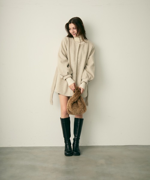 Lunea(ルネア)の「ファーミニトートバッグ(トートバッグ・レディース・ベージュ/ブラウン・FREE)」の6枚目の写真