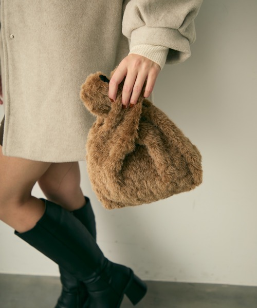 Lunea(ルネア)の「ファーミニトートバッグ(トートバッグ・レディース・ベージュ/ブラウン・FREE)」の5枚目の写真