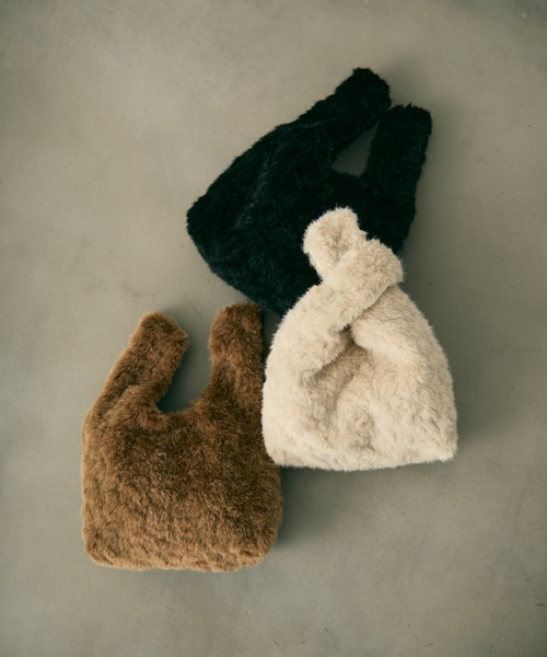 Lunea(ルネア)の「ファーミニトートバッグ(トートバッグ・レディース・ベージュ/ブラウン・FREE)」の3枚目の写真