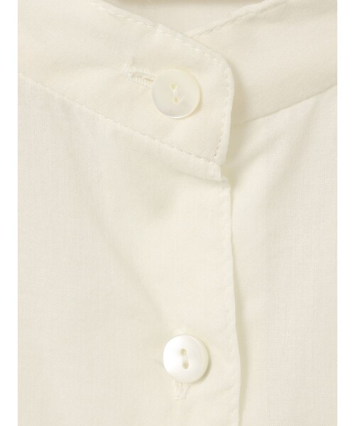 MidiUmi(ミディウミ)の「MidiUmi スタンドカラーシャツワンピース(シャツワンピース・レディース・ネイビー/オレンジ/アイボリー/ライトグレー・FREE)」の5枚目の写真