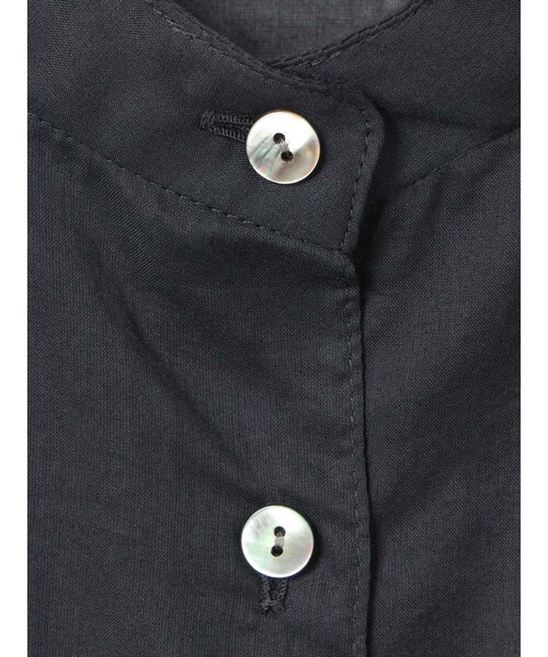 MidiUmi(ミディウミ)の「MidiUmi スタンドカラーシャツワンピース(シャツワンピース・レディース・ネイビー/オレンジ/アイボリー/ライトグレー・FREE)」の6枚目の写真