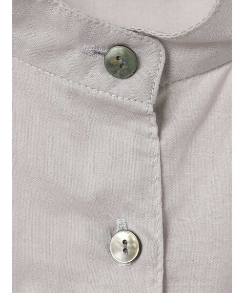 MidiUmi(ミディウミ)の「MidiUmi スタンドカラーシャツワンピース(シャツワンピース・レディース・ネイビー/オレンジ/アイボリー/ライトグレー・FREE)」の7枚目の写真