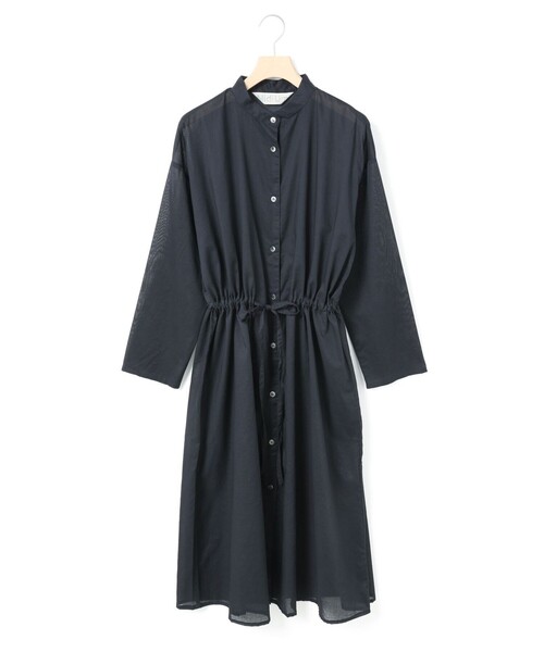 MidiUmi(ミディウミ)の「MidiUmi スタンドカラーシャツワンピース(シャツワンピース・レディース・ネイビー/オレンジ/アイボリー/ライトグレー・FREE)」の9枚目の写真