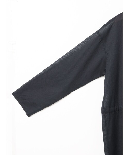 MidiUmi(ミディウミ)の「MidiUmi スタンドカラーシャツワンピース(シャツワンピース・レディース・ネイビー/オレンジ/アイボリー/ライトグレー・FREE)」の11枚目の写真