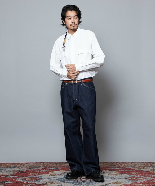 Lee(リー)の「Lee/リー【101 101周年記念特別モデル】ANNIVERSARY 101-Z LOOSE ルーズデニムパンツ セットアップ可(デニムパンツ・メンズ・インディゴブルー・X-LARGE/LARGE/MEDIUM/SMALL)」の2枚目の写真