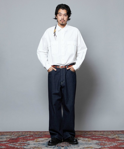 Lee(リー)の「Lee/リー【101 101周年記念特別モデル】ANNIVERSARY 101-Z LOOSE ルーズデニムパンツ セットアップ可(デニムパンツ・メンズ・インディゴブルー・X-LARGE/LARGE/MEDIUM/SMALL)」の4枚目の写真